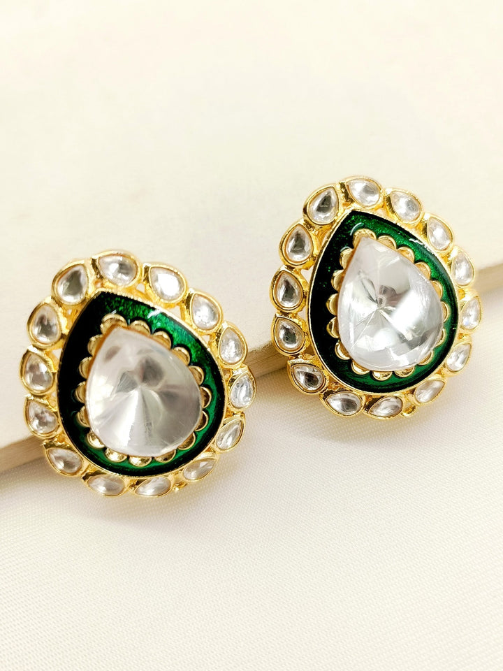 Vilina Green Kundan Tops - Handcrafted traditional Indian jewelry for women