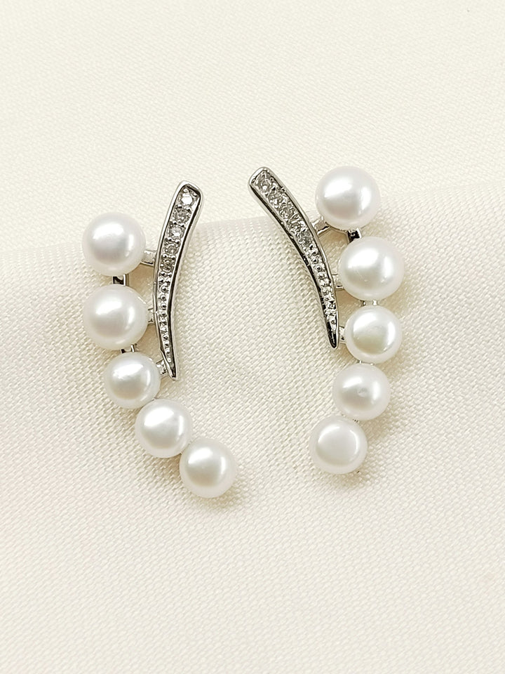 Yashi 92.5 Silver Swarovski Stone Earcuffs - qivii