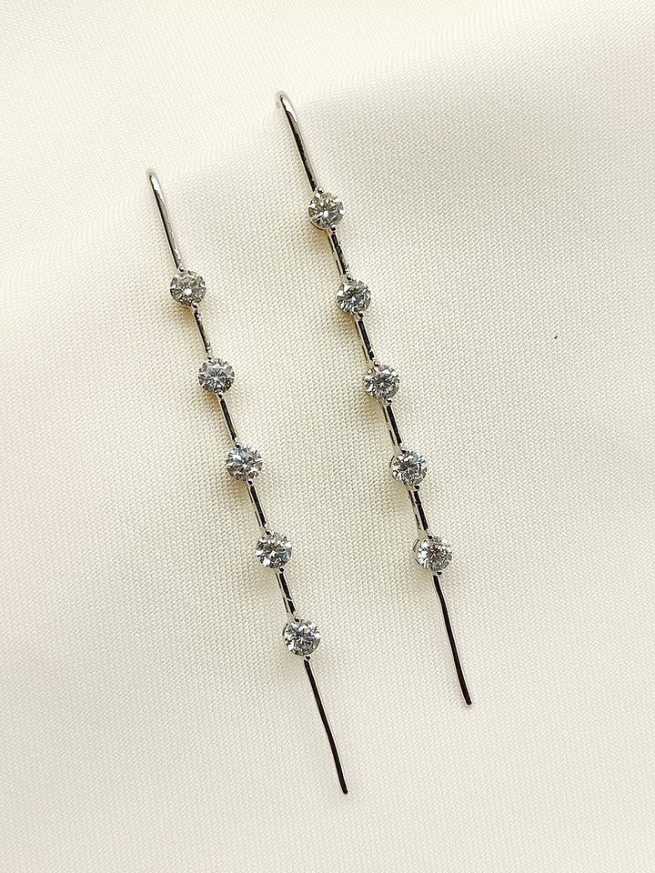 Maushmi White American Diamond Earcuff - qivii