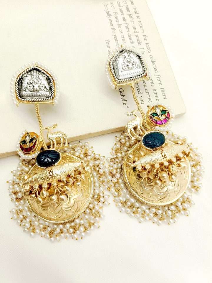 Handcrafted Kashish Multi Colour Boutique Jhumki Earrings with Intricate Design