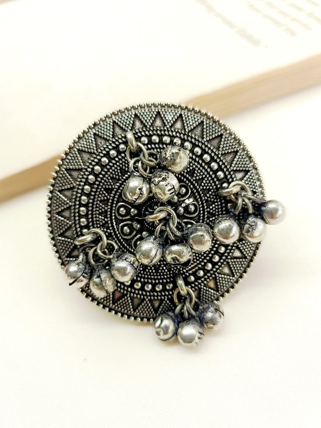 Alfaya Plain Oxidized Finger Ring - qivii