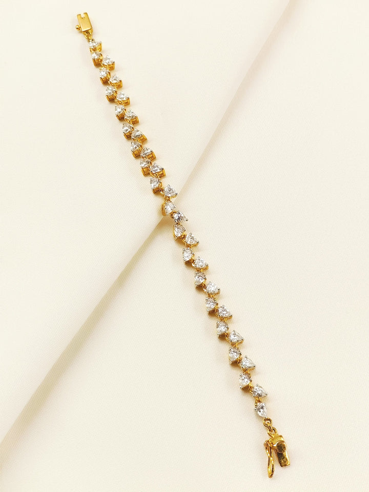 Rose White 92.5 Silver Swarovski Stone Bracelet - qivii