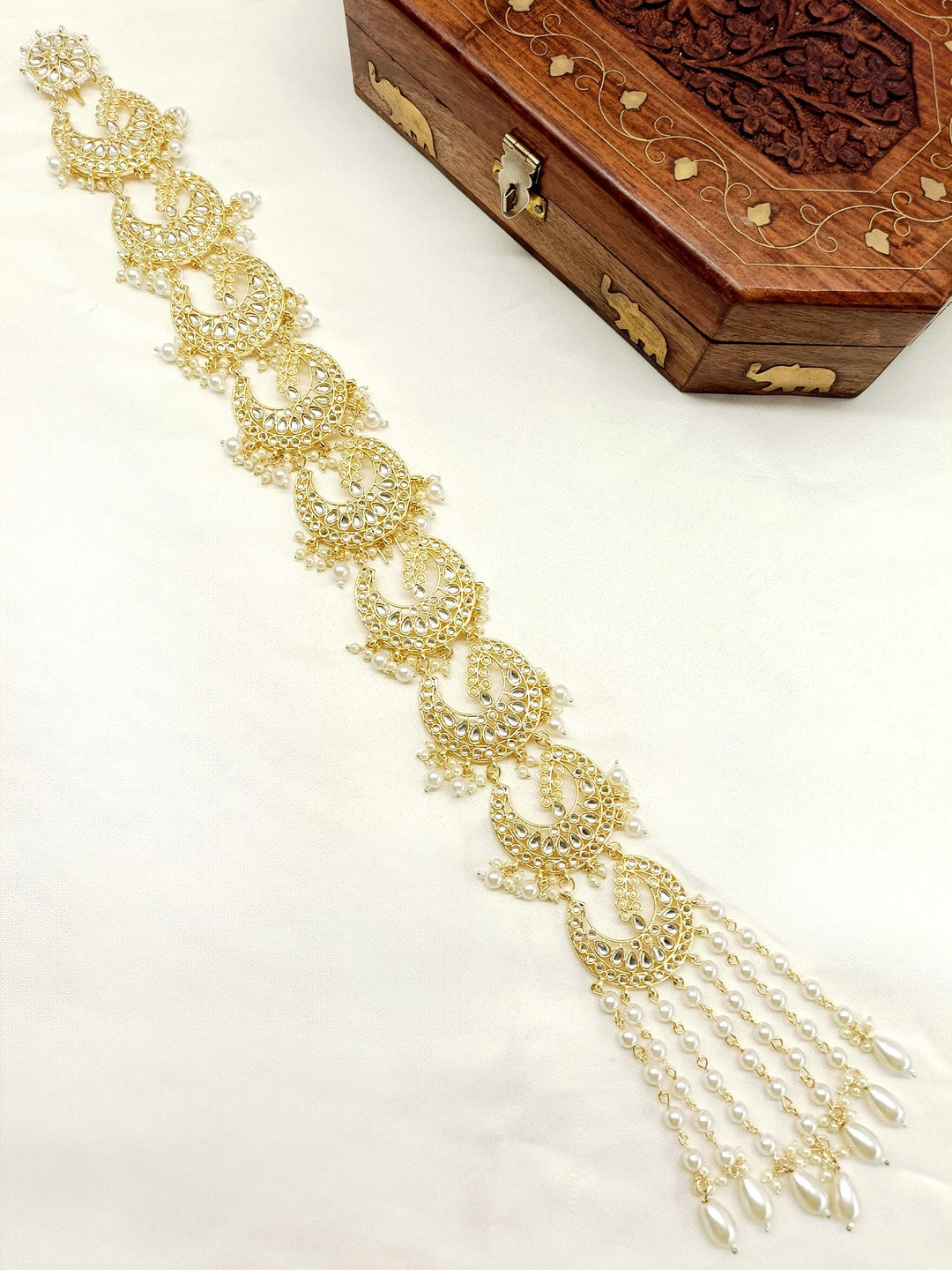 Reya Ceam Braid Accessories In Kundan - qivii