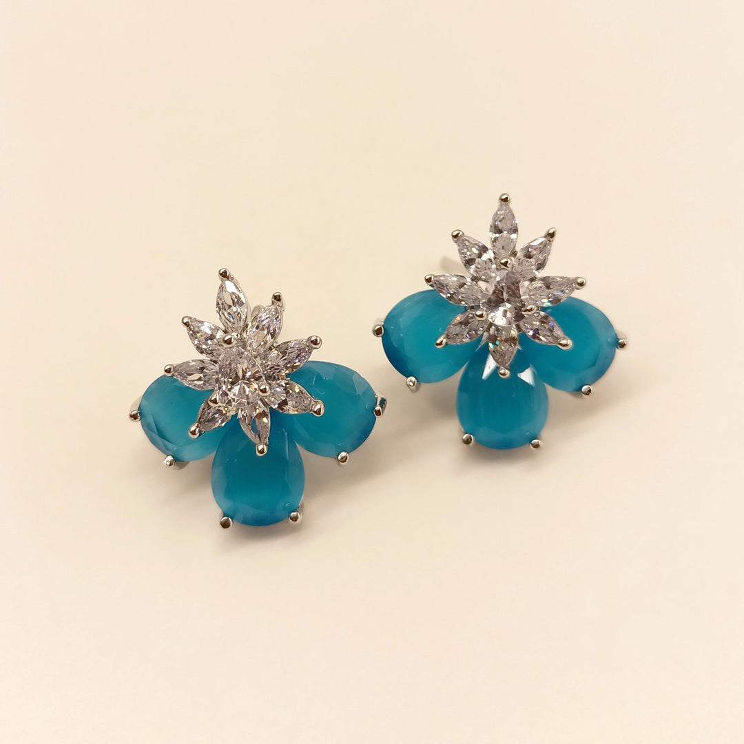 Rinkal American Diamond Sky Blue Tops - qivii