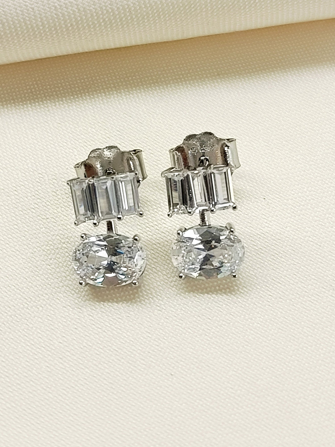 Simran 92.5 Silver Swarovski Stone Tops - qivii