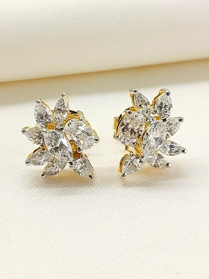 Geetu 92.5 Silver Swarovski Stone Tops - qivii