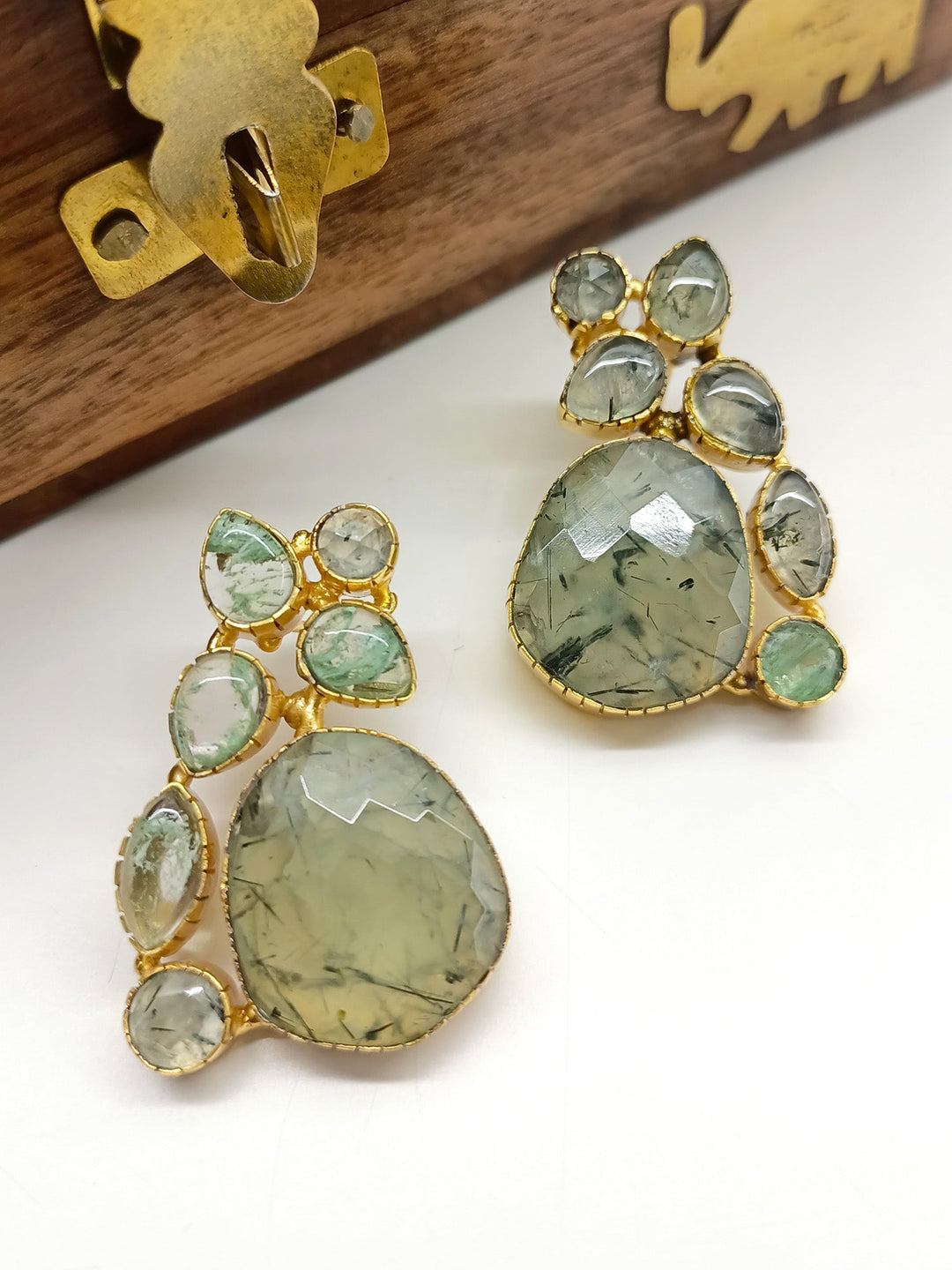 Mauli Mint Green Boutique Earrings - qivii