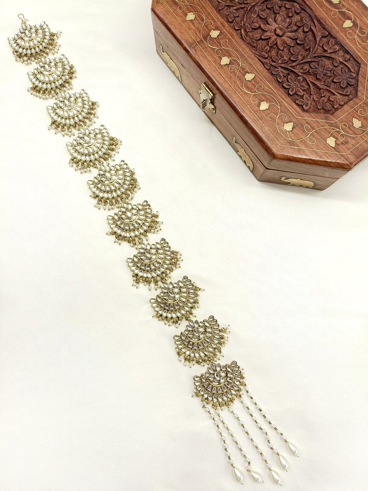 Ayura Ceam Braid Accessories In Kundan - qivii