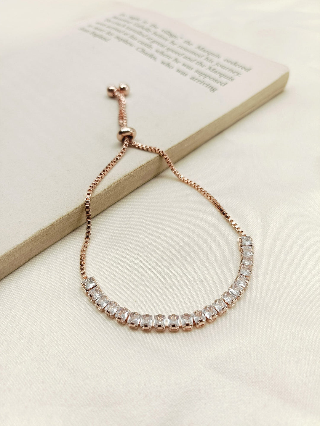 Delancy White American Diamond Bracelet - qivii