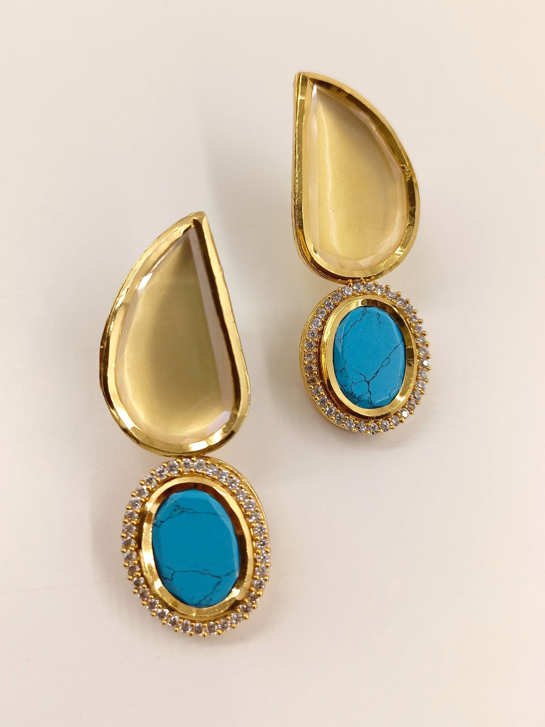 Sigourney Firozi Kundan Earrings - qivii