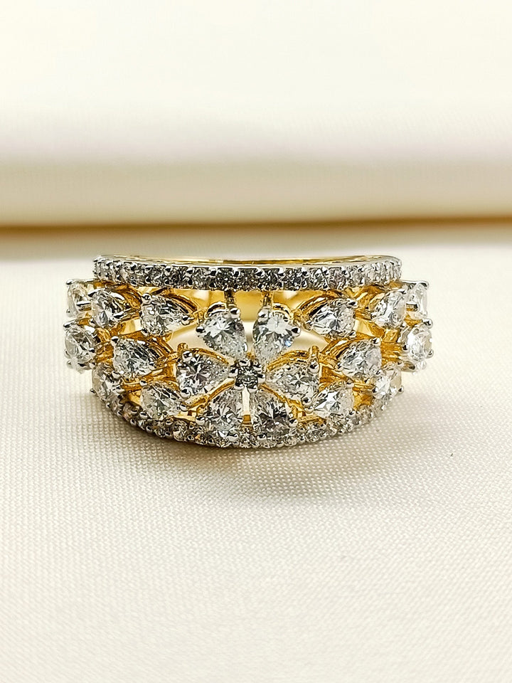 Raita 92.5 Silver Swarovski Stone Finger Ring - qivii