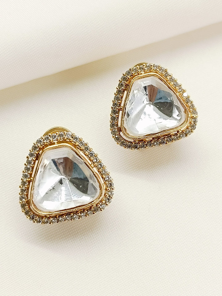 Beautiful and intricate white Kundan tops from the Casey collection