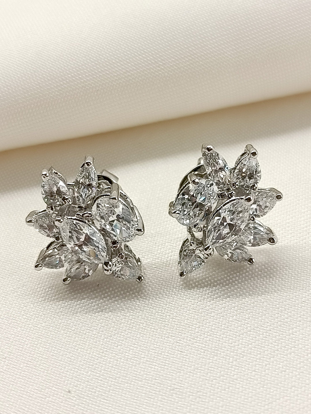 Sabra 92.5 Silver Swarovski Stone Tops - qivii