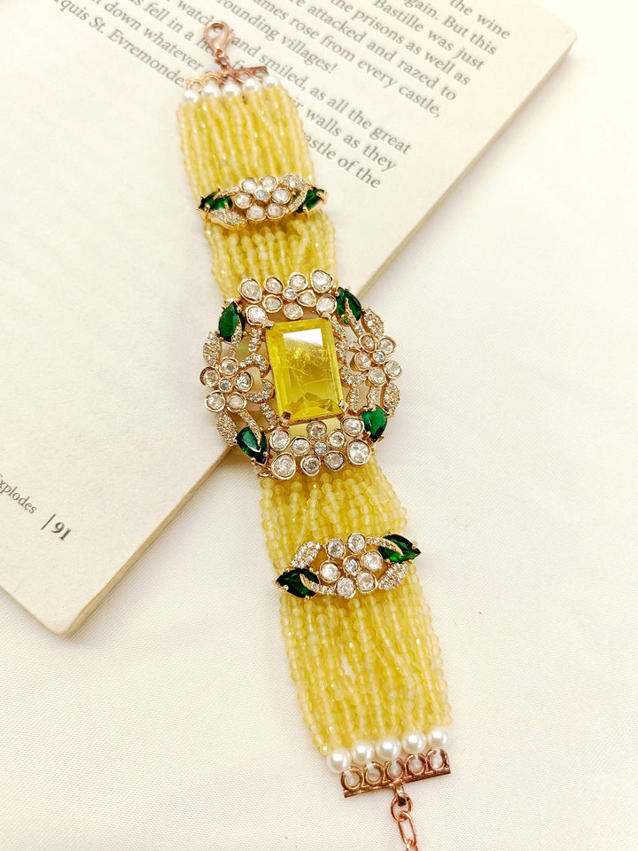 Chitraksha Yellow Boutique Bracelet - qivii