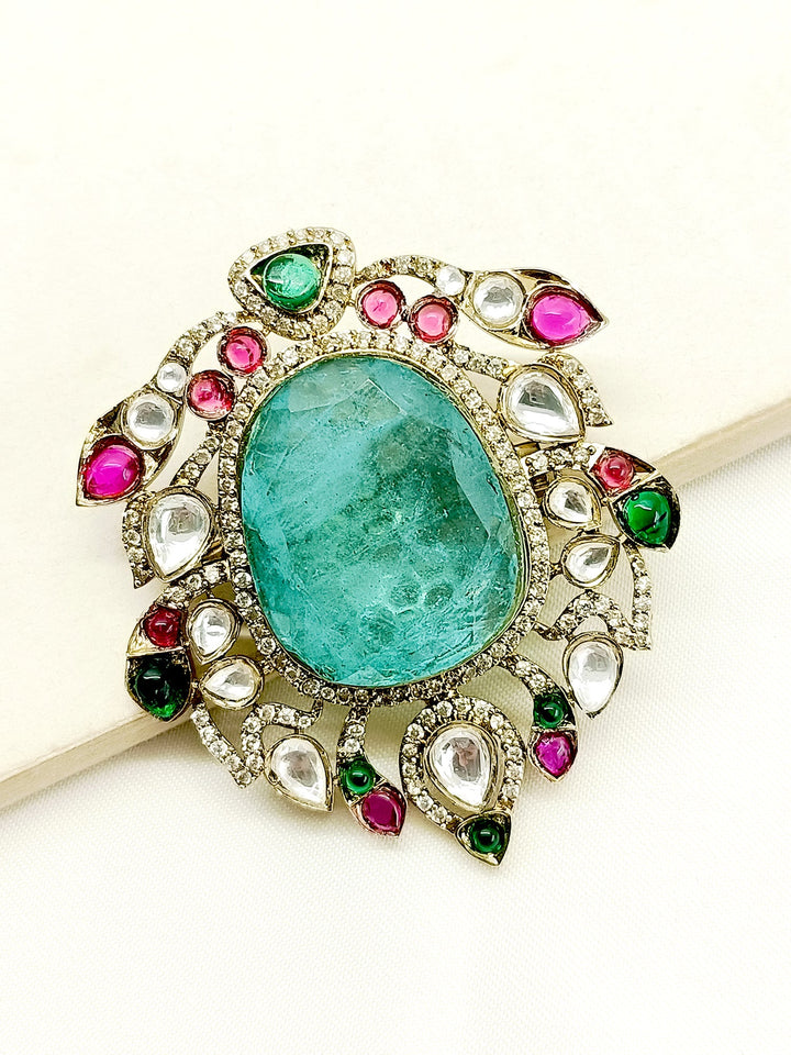 Nakul Mint Green Men's Brooch - qivii