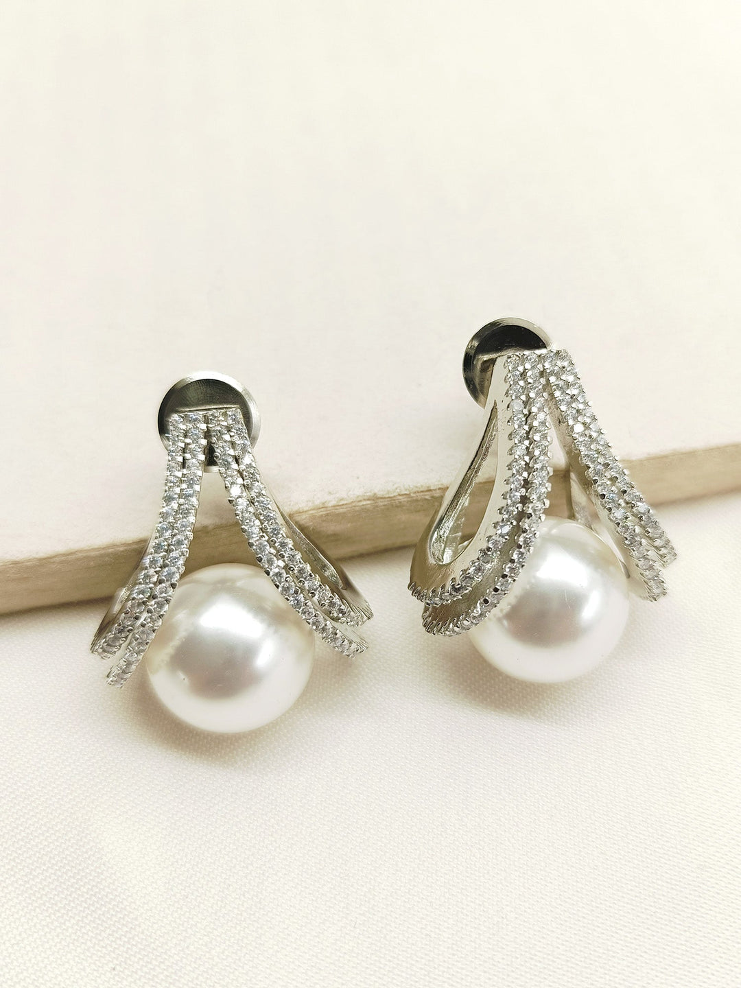 Stunning Roohi White American Diamond Tops with intricate diamond detailing and elegant design