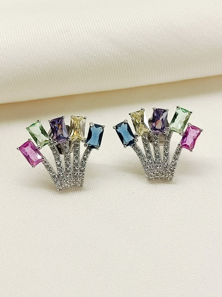 Jaytri Multi Colour 92.5 Silver Swarovski Stone Tops - qivii