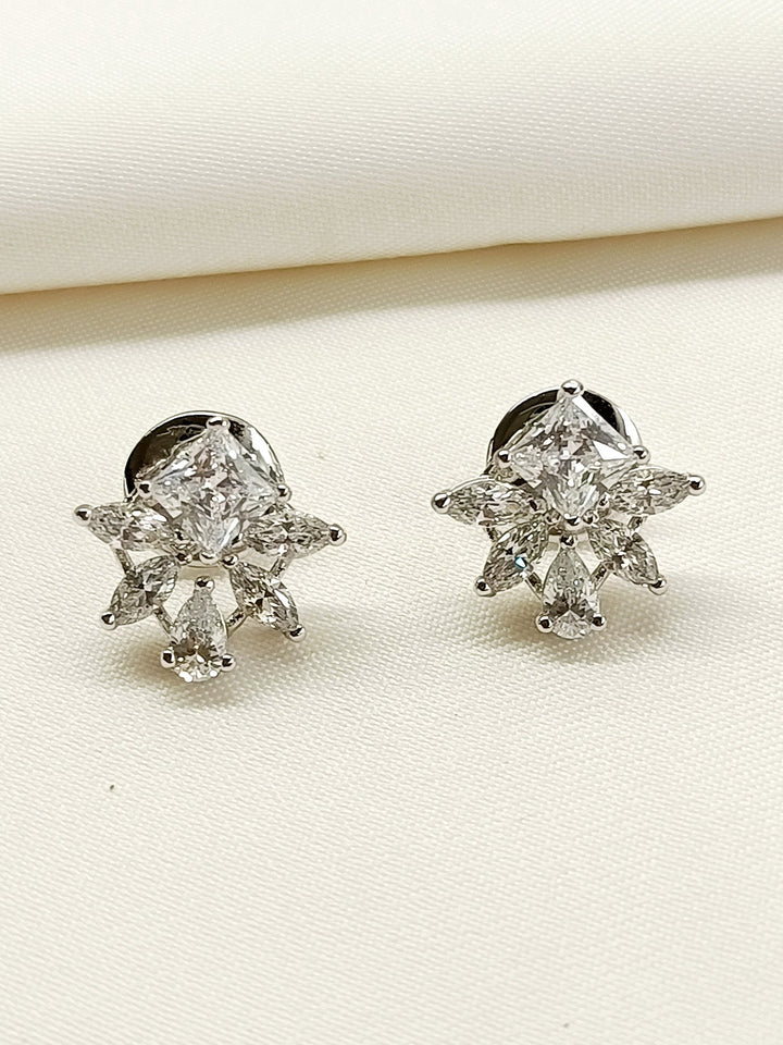 Riz 92.5 Silver Swarovski Stone Tops - qivii