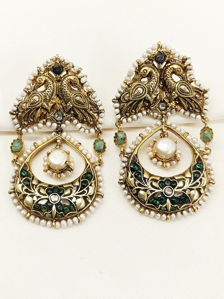 Manvika Multi Colour 92.5 Silver Earring - qivii