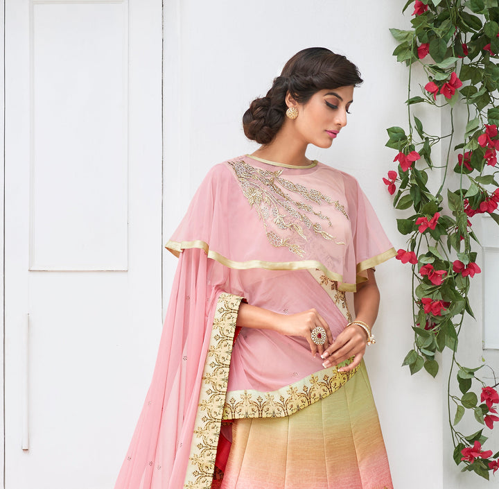 Classic Beauty: Khadi Mono Silk Lehenga - qivii