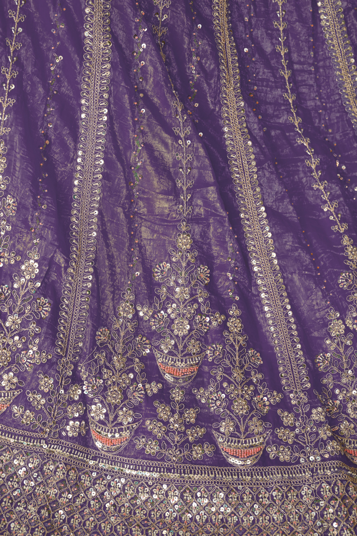 Dark Purple Bridal Lehenga - qivii