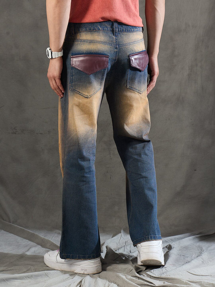 Indigo Super Flared Dusty Cow Boy Denim