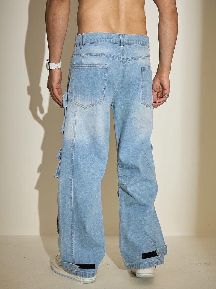Ice Distressed Super Baggy Denim