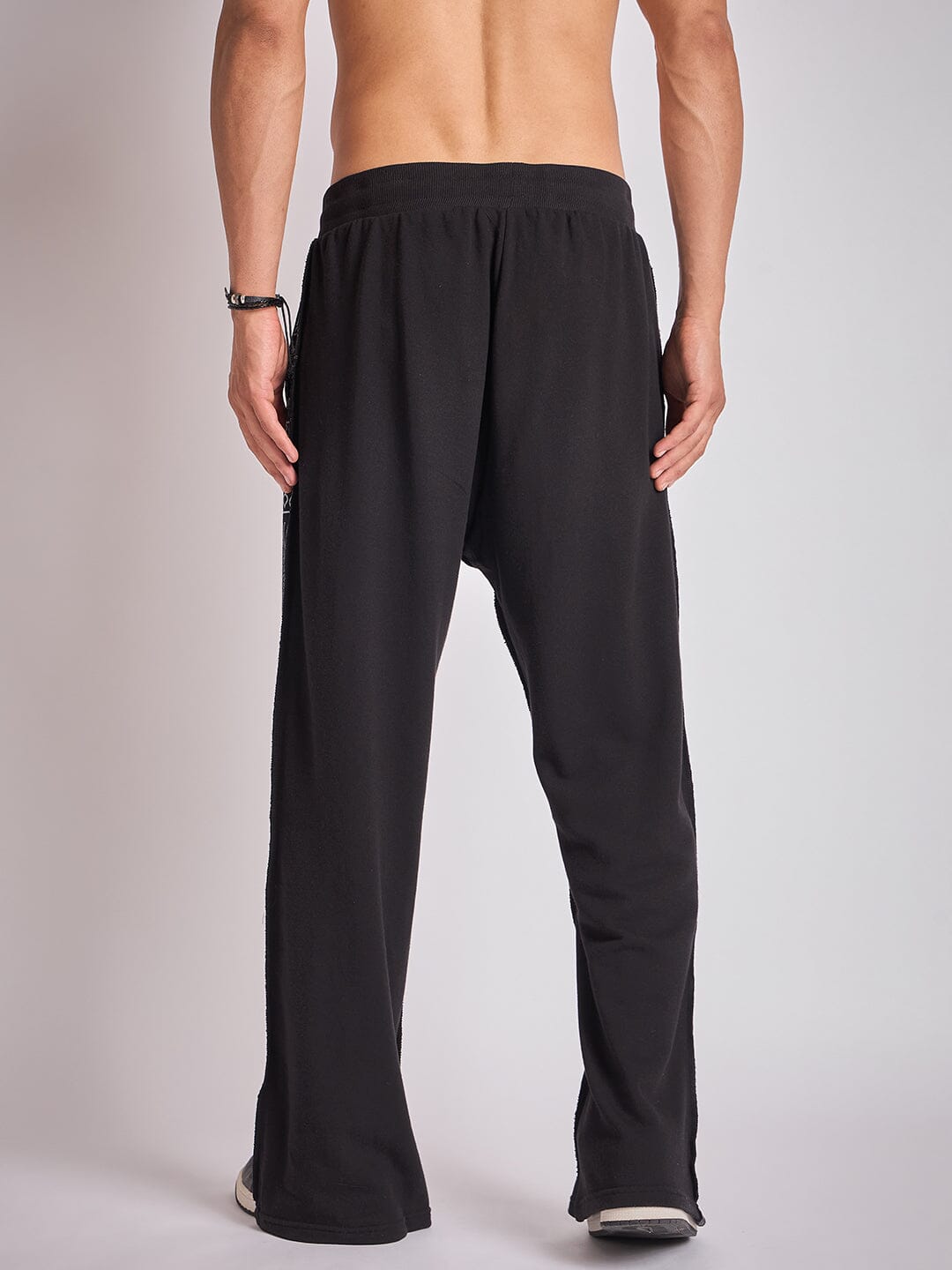 Black Paisley Panel Trackpants