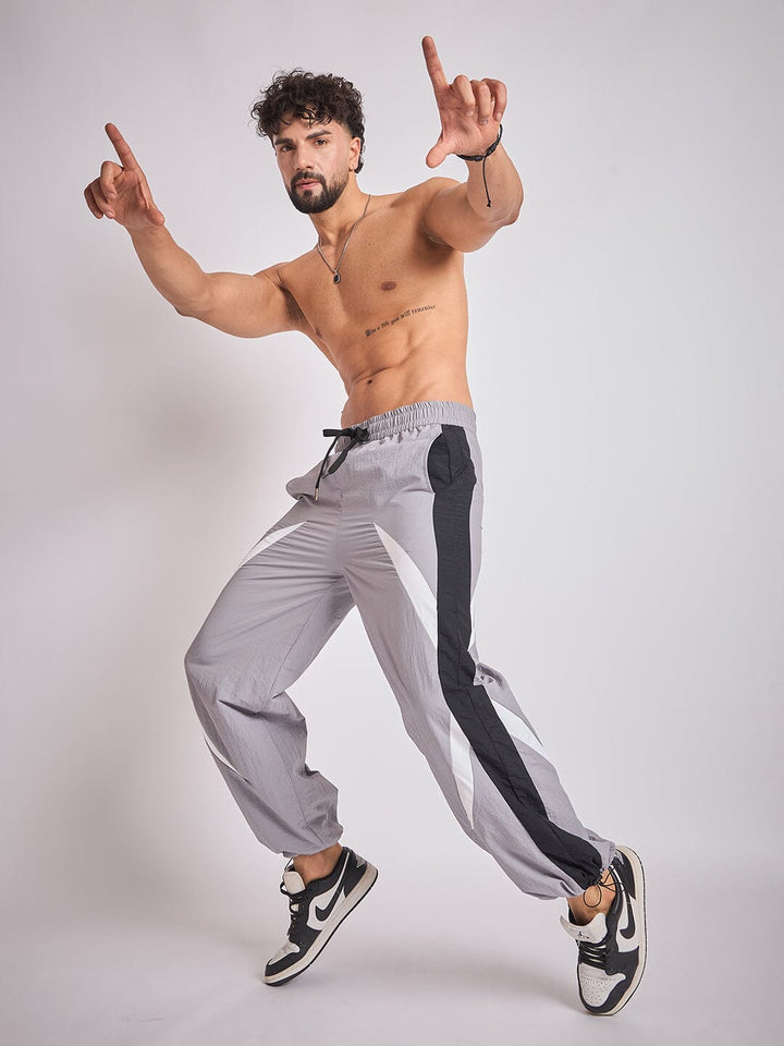 Grey Crescent Patch Trackpants