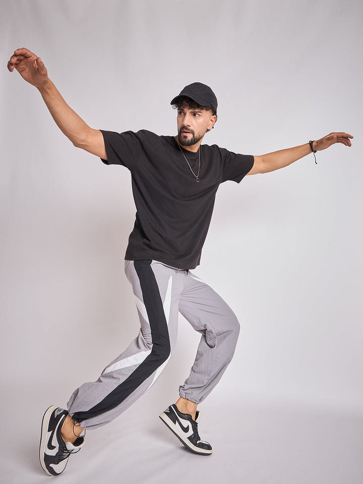 Grey Crescent Patch Trackpants