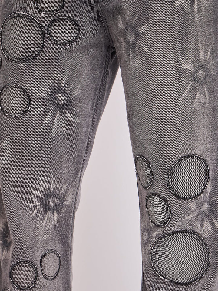 Black Oxygen Bubble Washed Denim