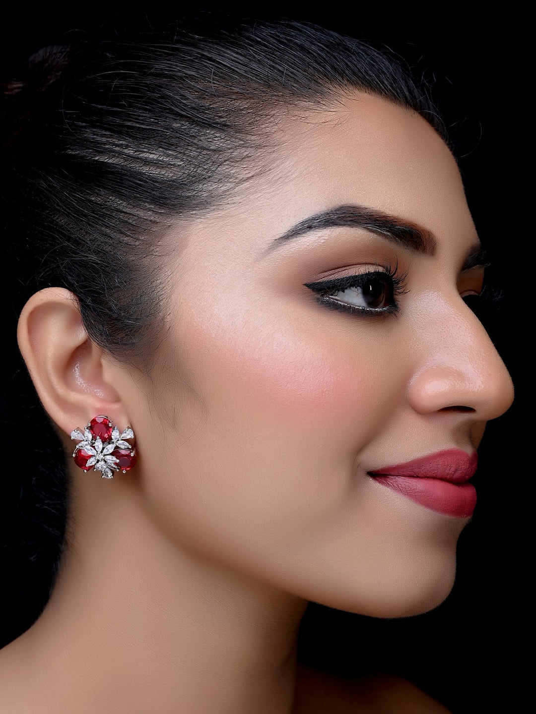 Sanchi American Diamond Rose Pink Tops - Elegant and Sparkling Women's Fashion