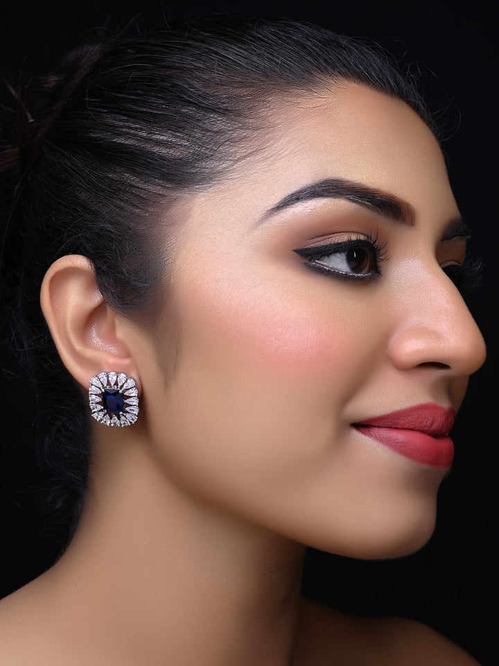 Stylish American Diamond Blue Sapphire Tops for Women