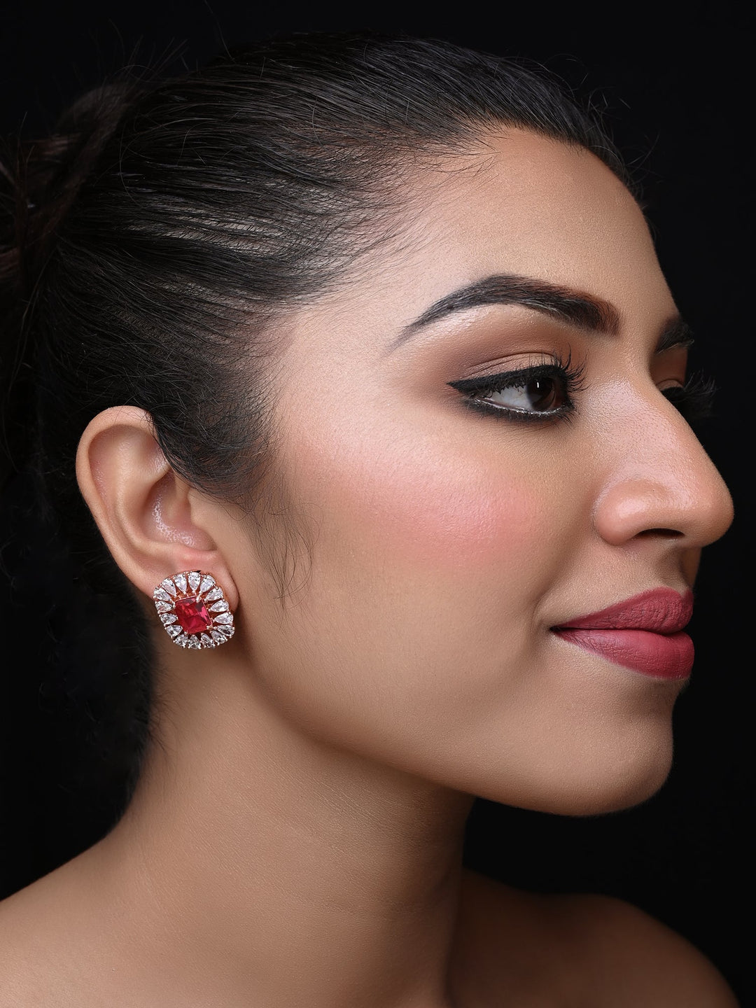 Radha American Diamond Rose Pink Tops - qivii