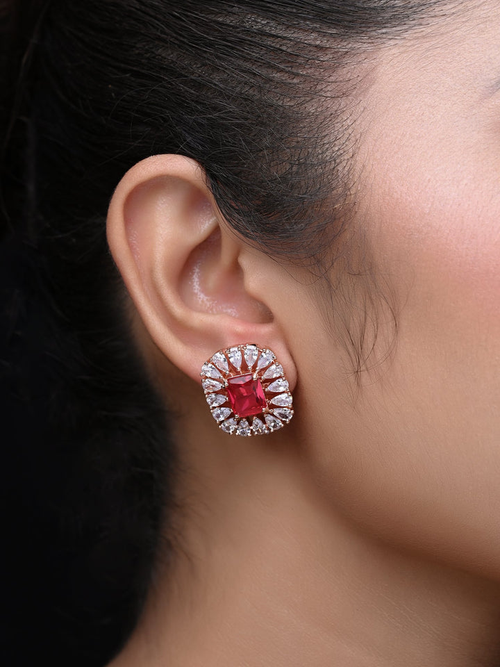 Radha American Diamond Rose Pink Tops - qivii