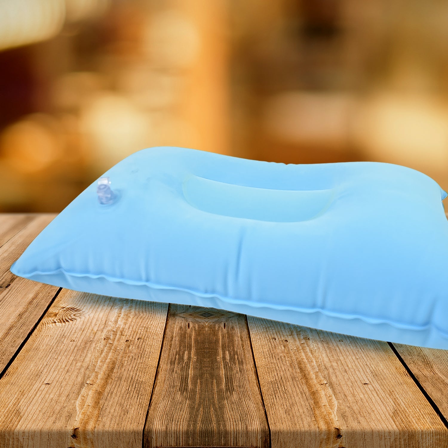 Comfortable Inflating Travel Pillow (3421 Cm  1 Pc  Mix Color)