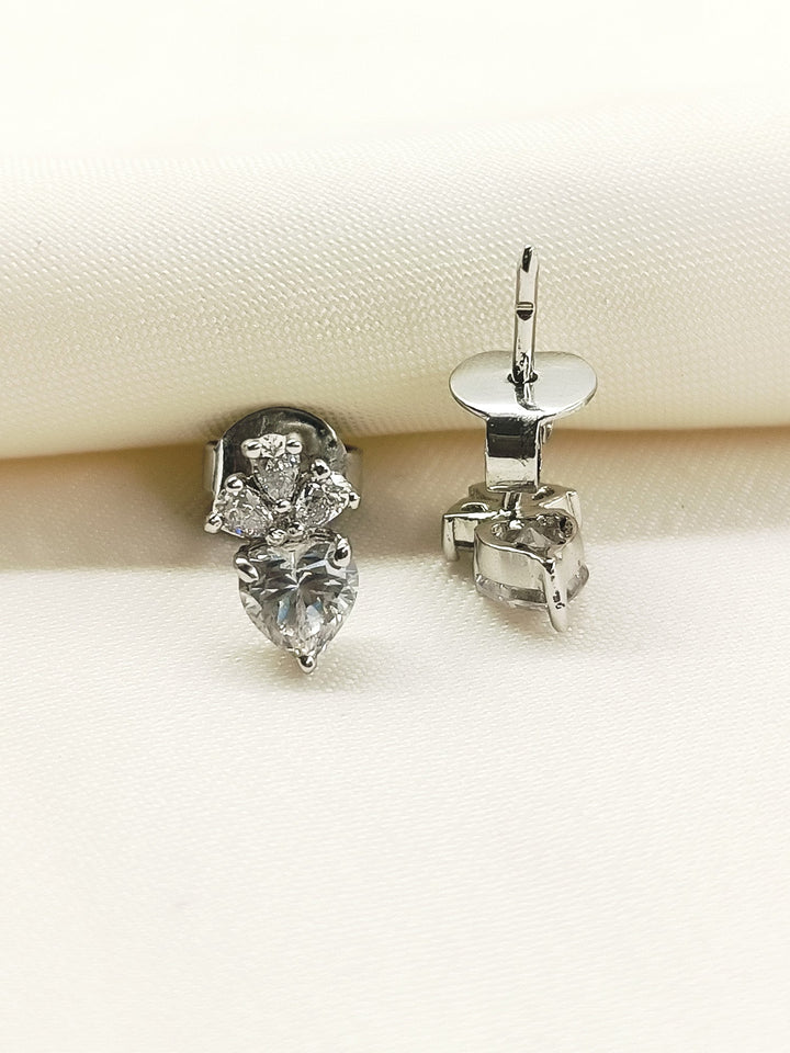 Nayanika 92.5 Silver Swarovski Stone Tops - qivii