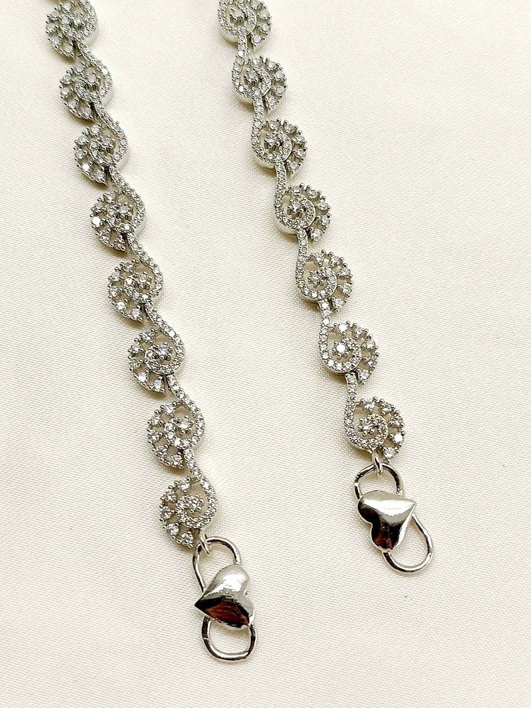 Chelsea White American Diamond Anklet - qivii