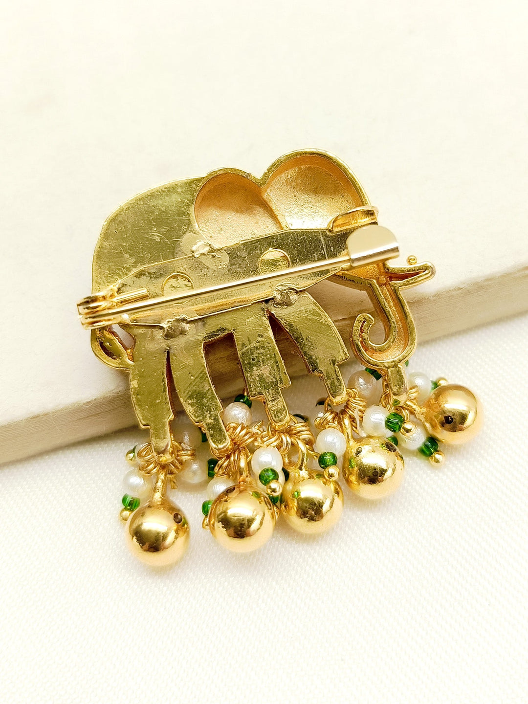 Charity Ruby Elephant Brooch - qivii