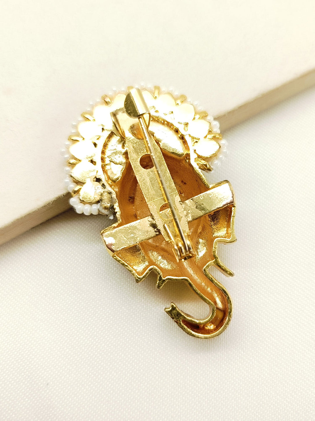 Sia Multi Colour Ganesh Ji Brooch - qivii