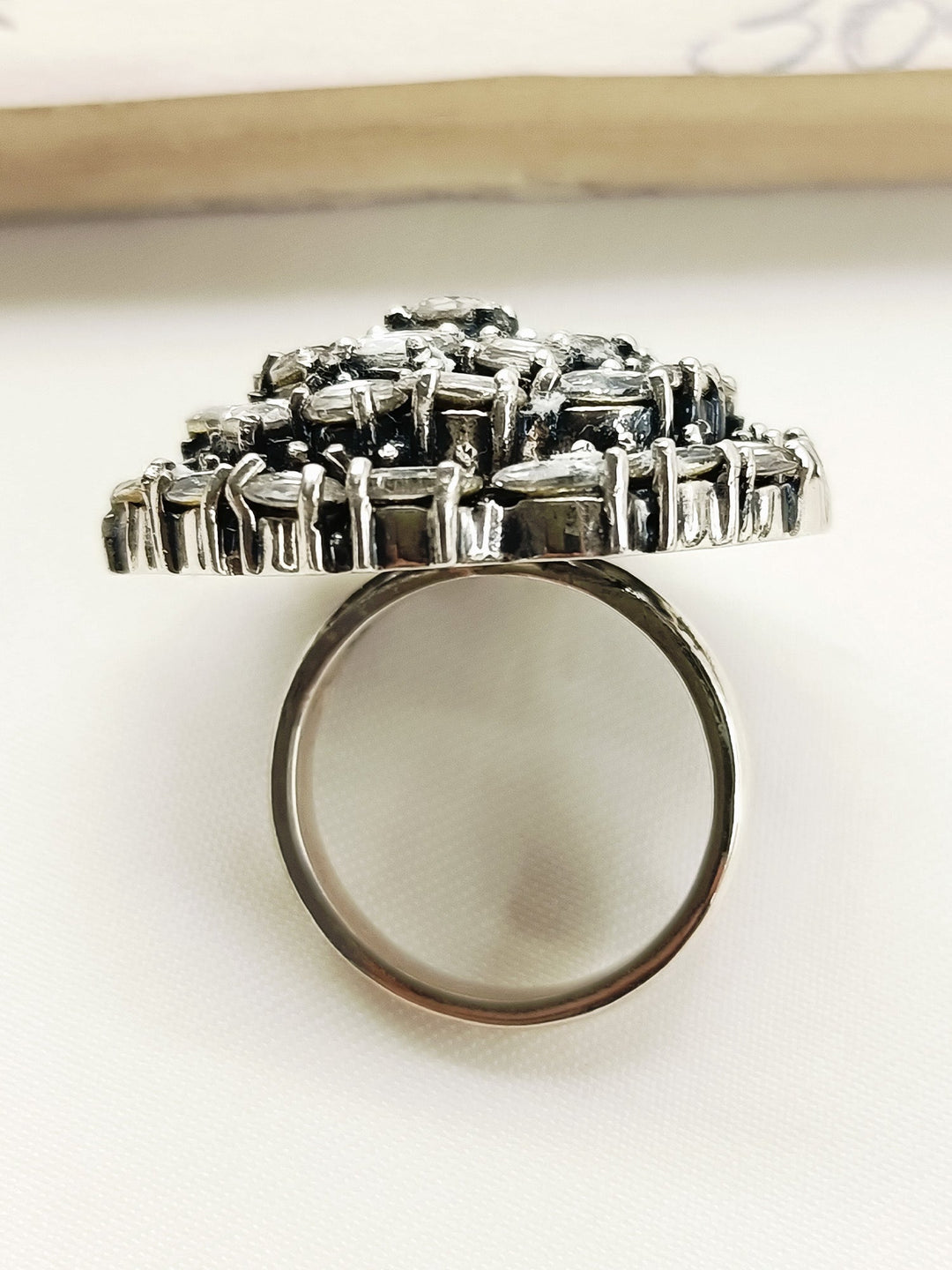Kiansha 92.5 Silver Moissonite Finger Ring - qivii