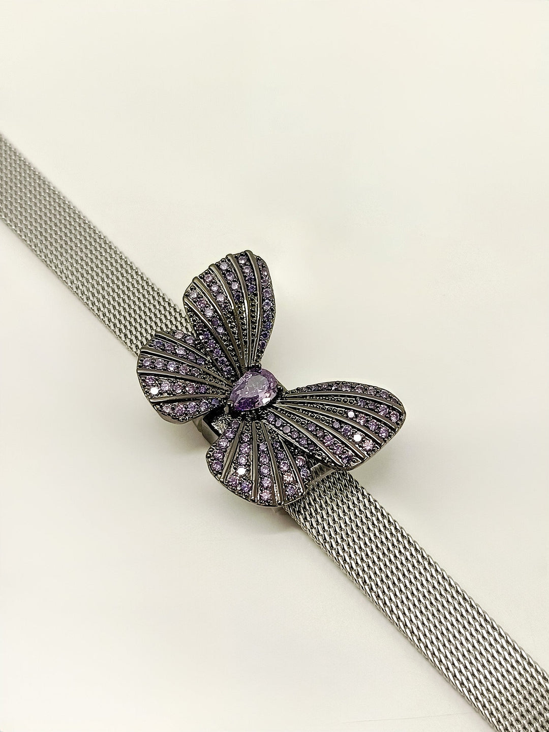 Noa Lavender Butterfly Shape Victorian Bracelet - qivii