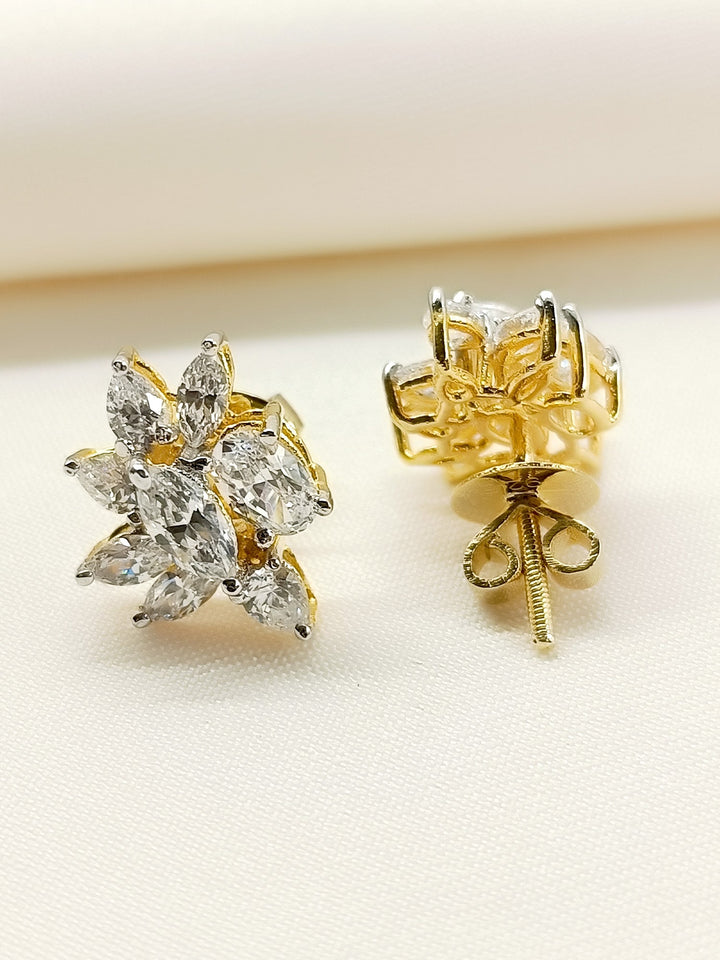 Geetu 92.5 Silver Swarovski Stone Tops - qivii