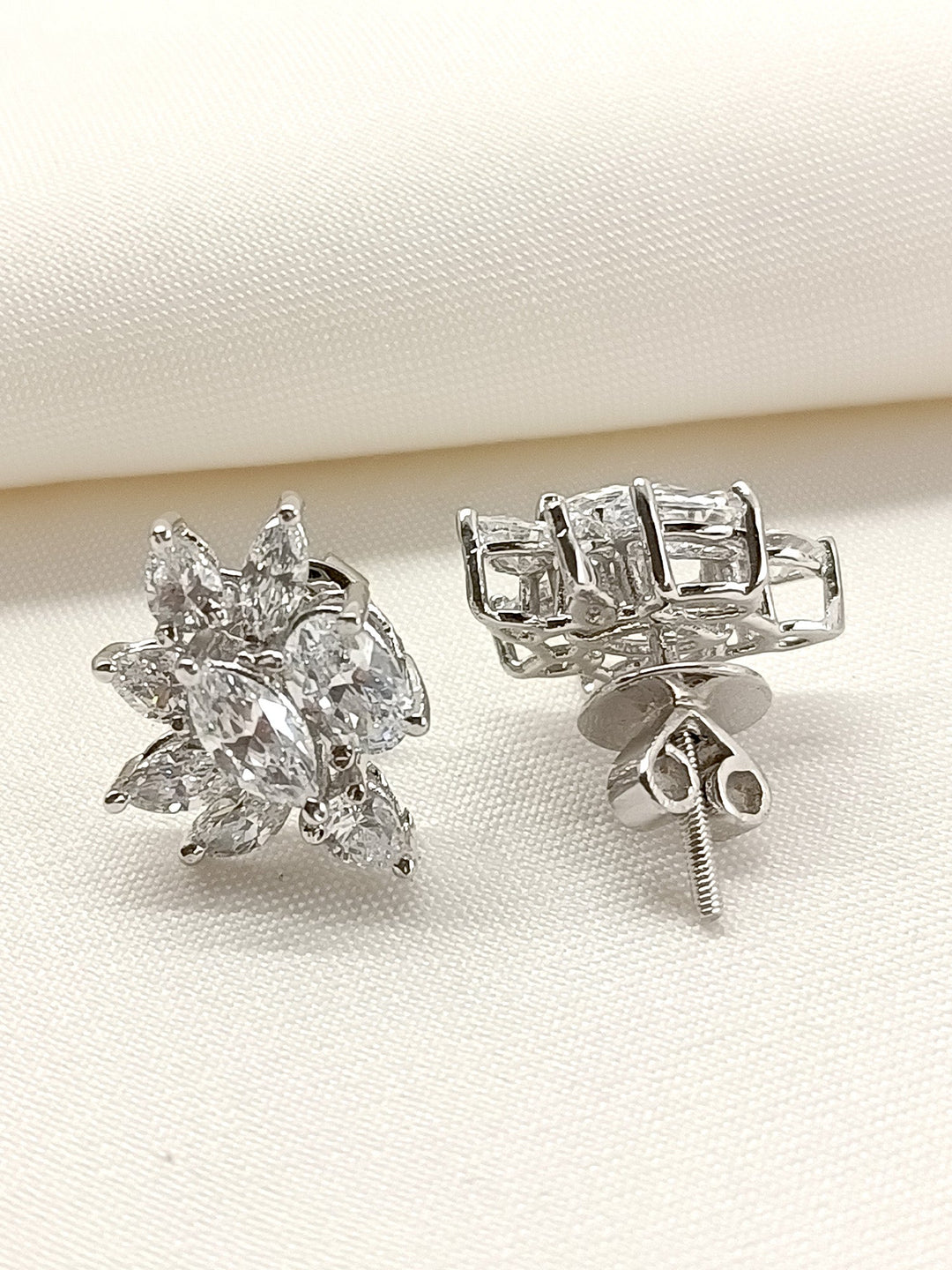 Sabra 92.5 Silver Swarovski Stone Tops - qivii