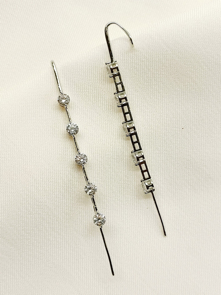 Maushmi White American Diamond Earcuff - qivii