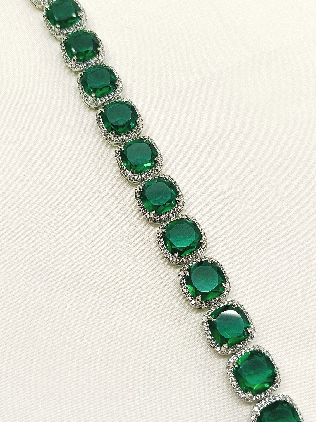 Raheem Green American Diamond Bracelet - qivii