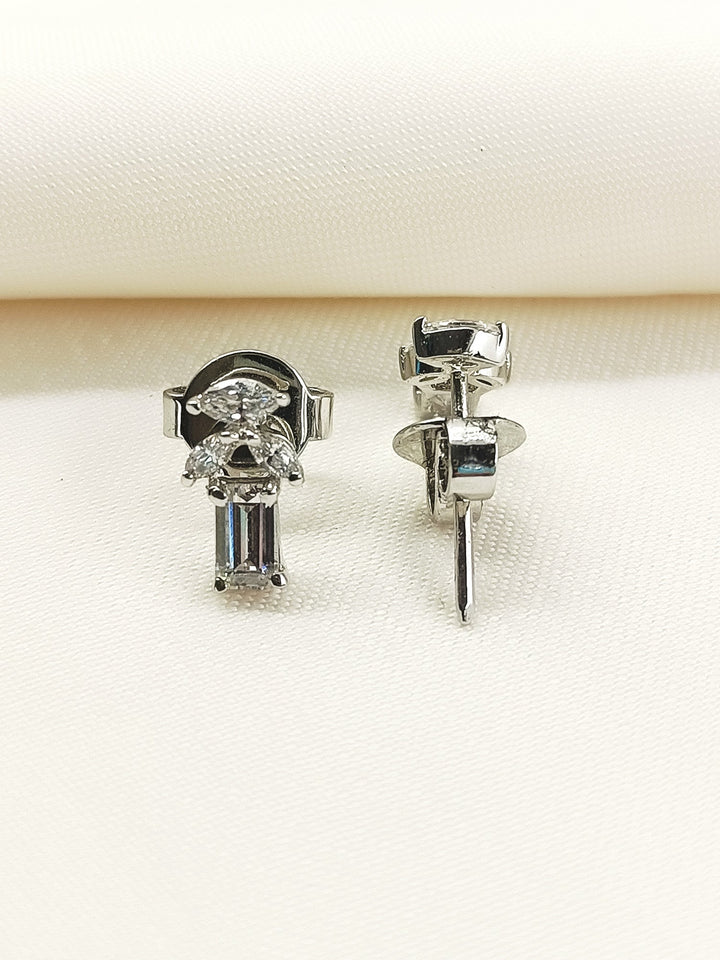 Naksha 92.5 Silver Swarovski Stone Tops - qivii