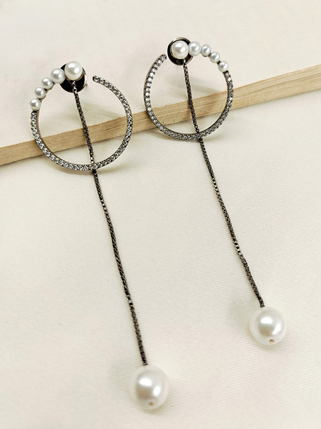 Lita White American Diamond Earrings featuring unique style and elegance