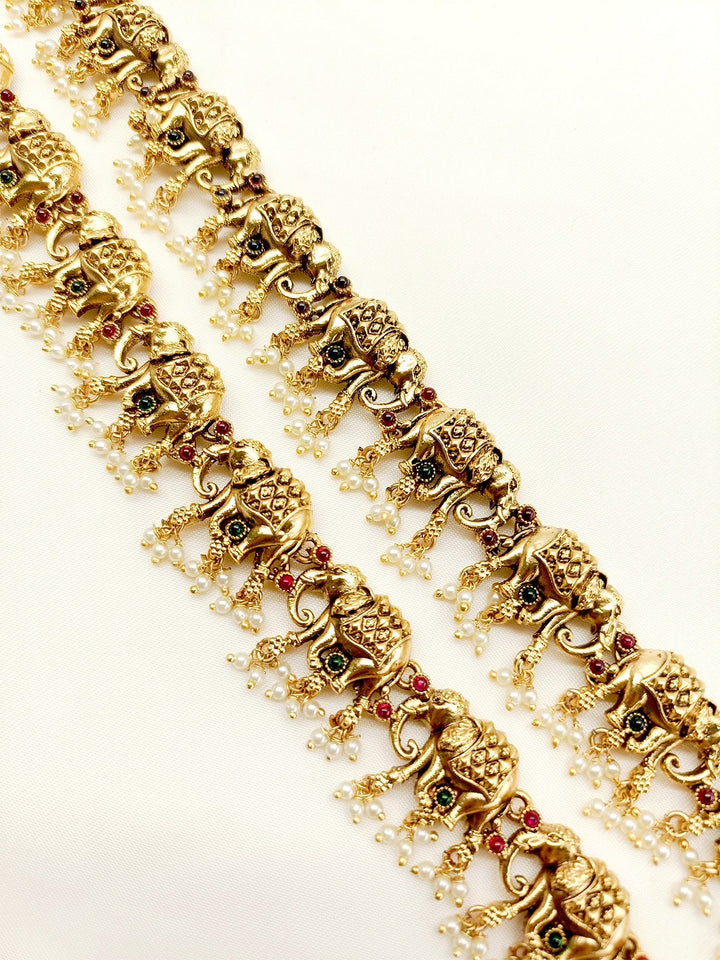 Jordan Elephant M & G Antique Anklet - qivii