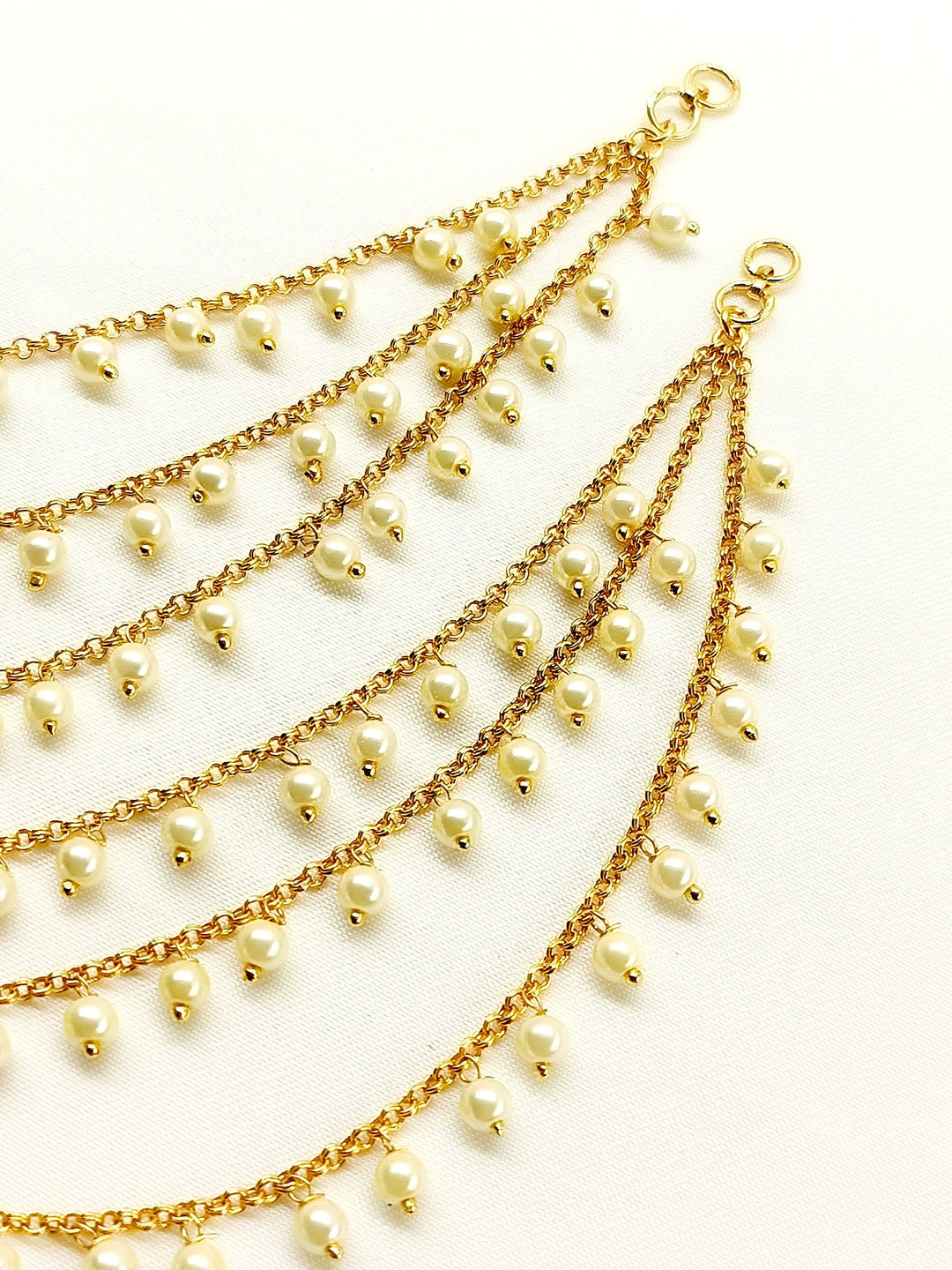 Tasha Cream Traditional Ear Chain - qivii